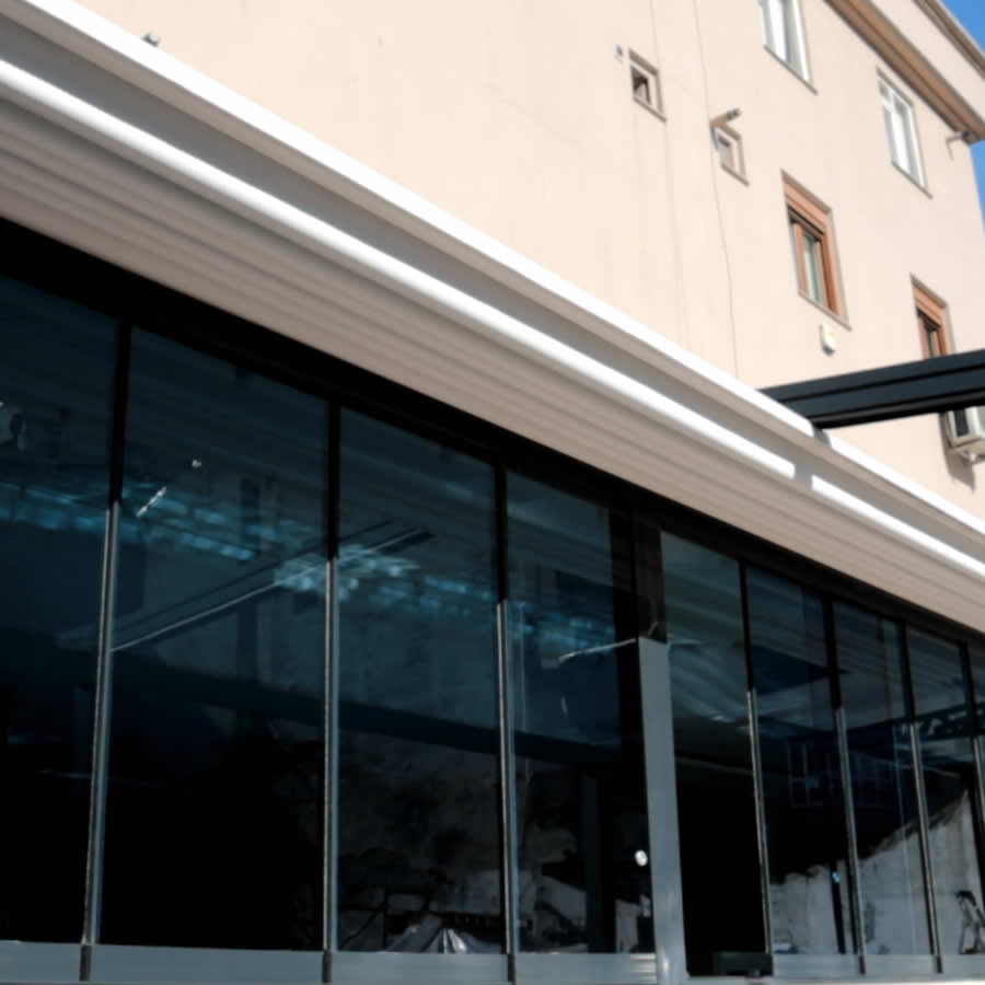 Kış Bahçesi, Hareketli pergola tente, sabit tavan Cam Kapama Sistemleri - Vectro